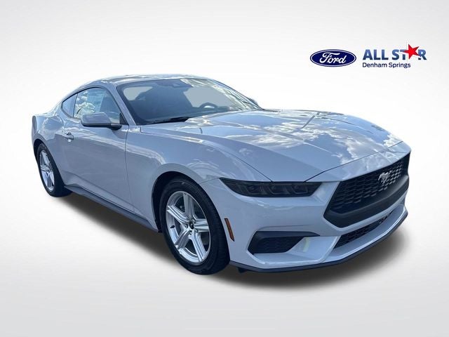 2026 Ford Mustang EcoBoost in Avalanche Gray — front three-quarter view